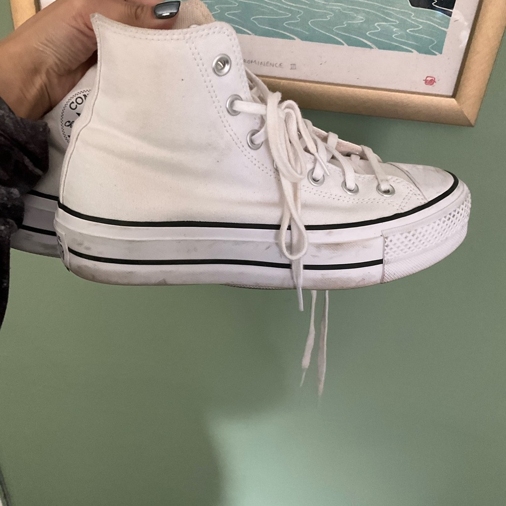 Converse White High-Top Sneakers - Picture 4 of 6